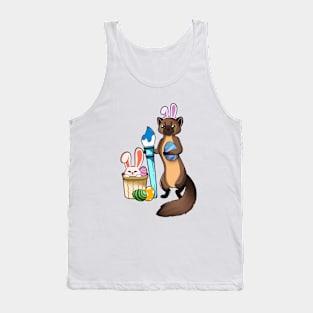 Cute ferret painting Easter eggs Tank Top